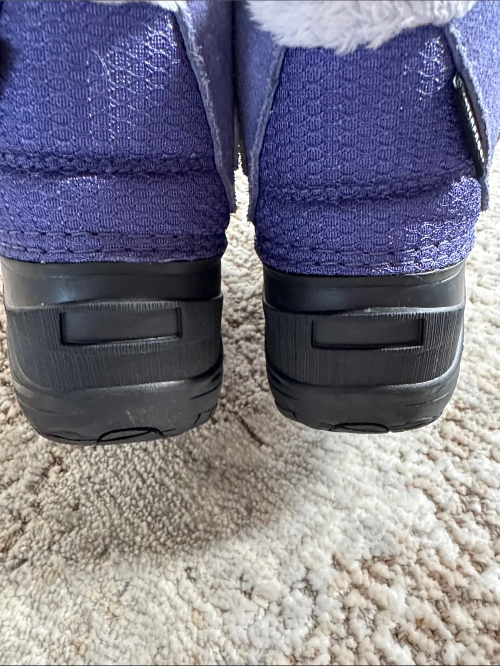 The North Face Kids Purple and Black Winter Boots with Light Blue Strap 9T